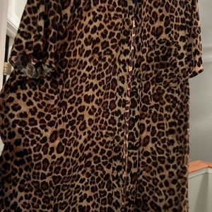 Leopard print blouse size 1. Worn once. $25.